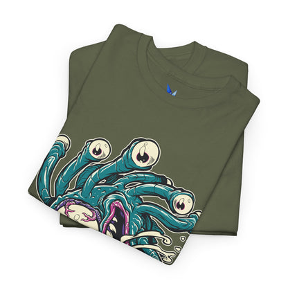 Eye Monster Graphic Tee — Retro Horror Tentacle Skull Shirt Printify