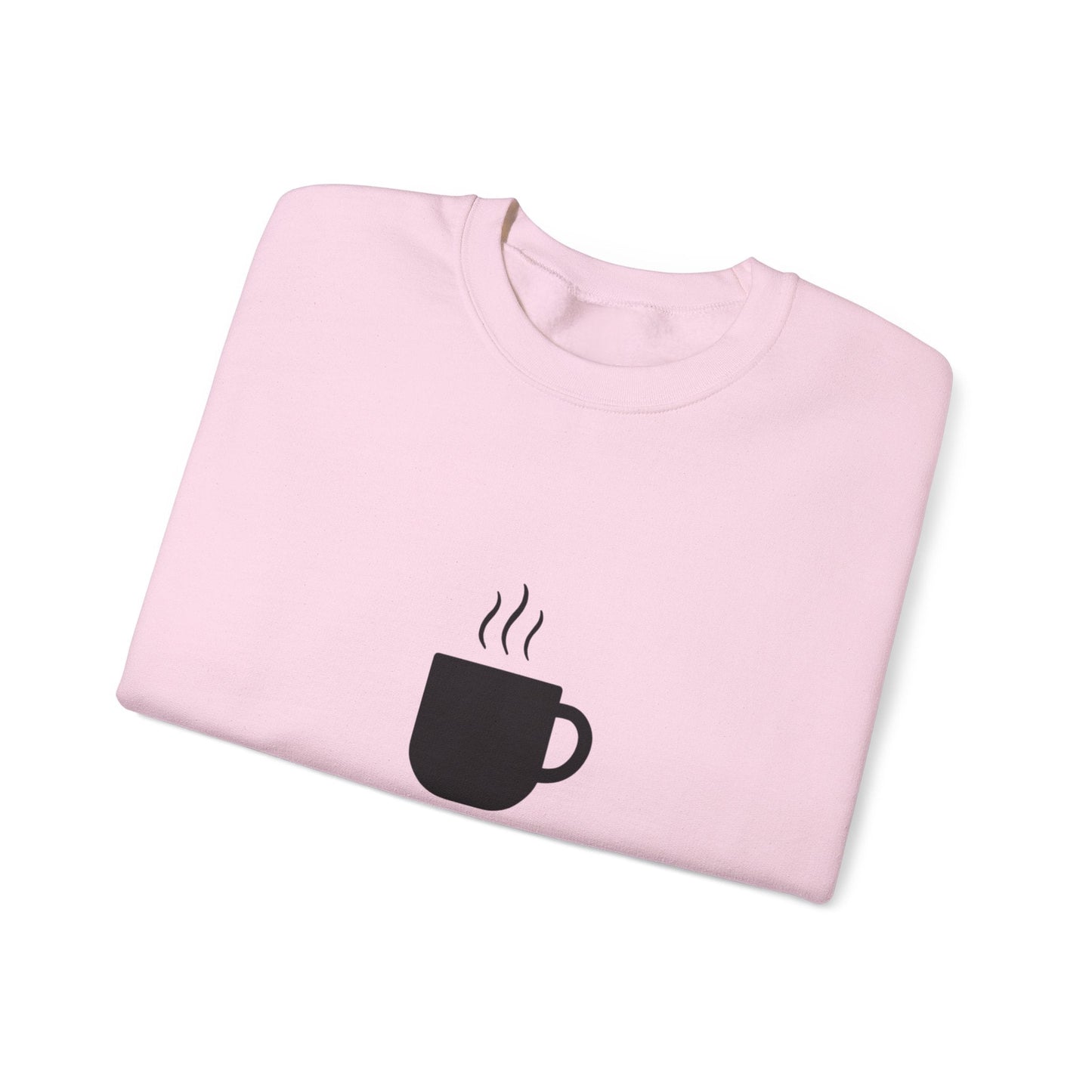 Coffee Crewneck Sweatshirt — "Just one more..." Mug Graphic Printify