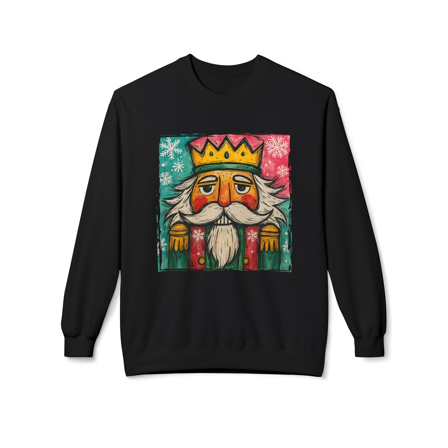 Nutcracker King Sweatshirt — Vintage Holiday Crewneck Printify