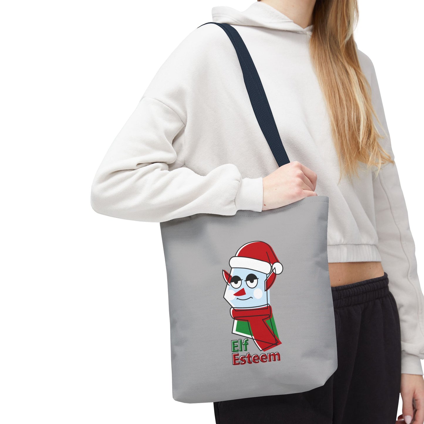 Elf Esteem Christmas Tote Bag – Cute Santa Elf Holiday Tote Printify