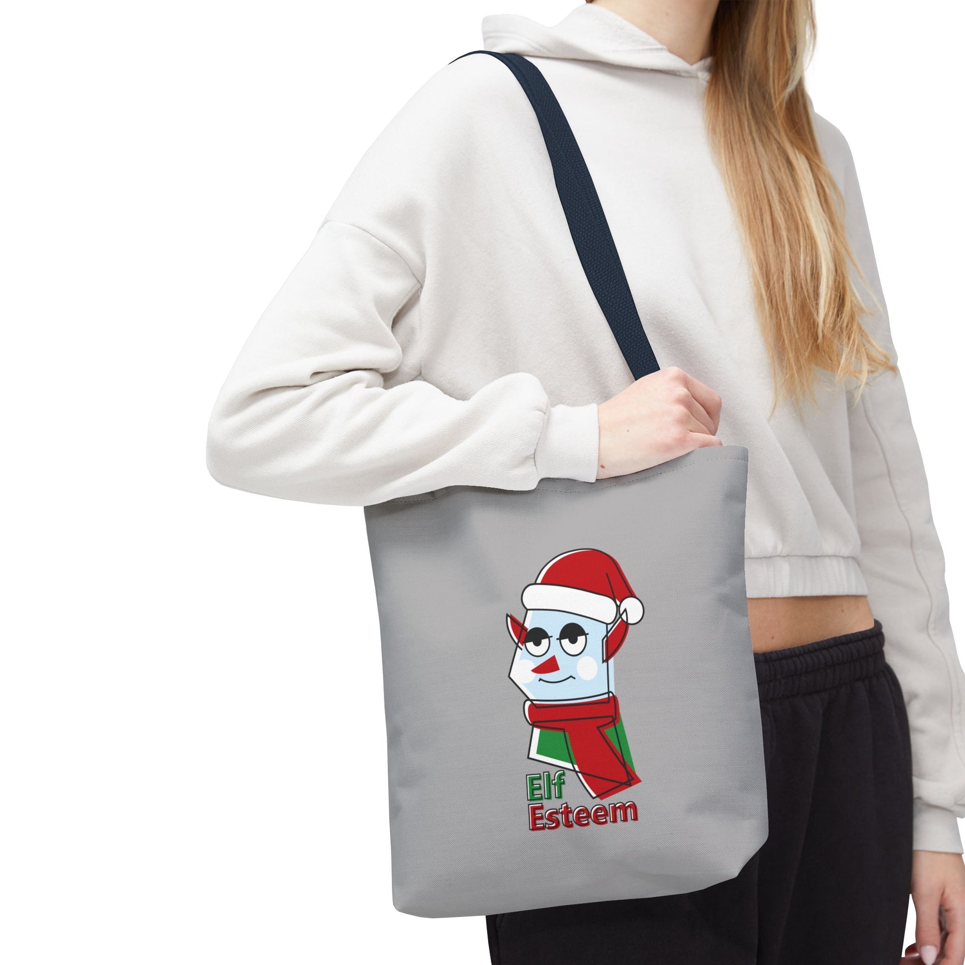 Elf Esteem Christmas Tote Bag – Cute Santa Elf Holiday Tote Printify