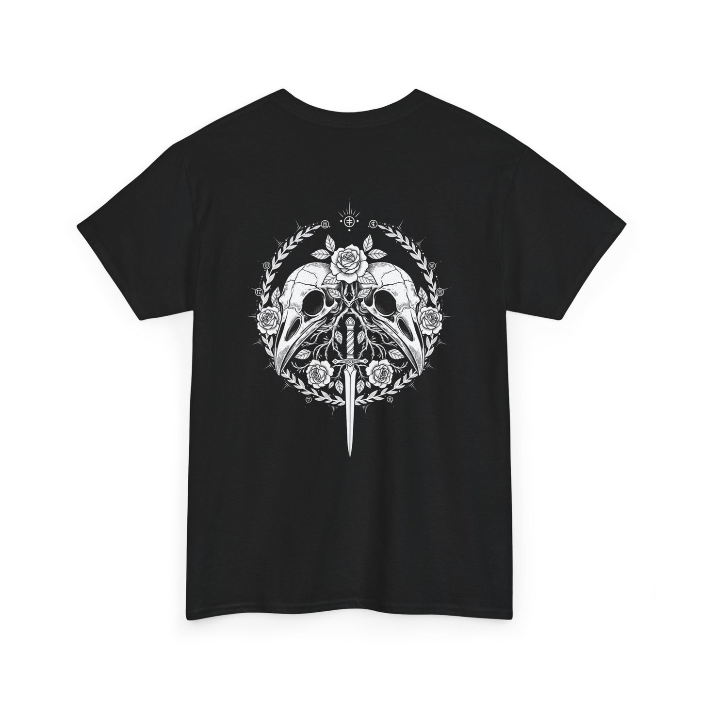 Gothic Kingdom T-Shirt — Raven Skull & Dagger Vintage Gothic Tee Printify