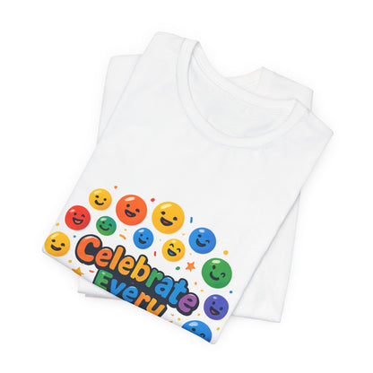 Celebrate Every Day! Emoji Smile T-shirt Printify