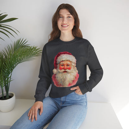 Santa Claus Vintage Portrait Crewneck Sweatshirt Printify