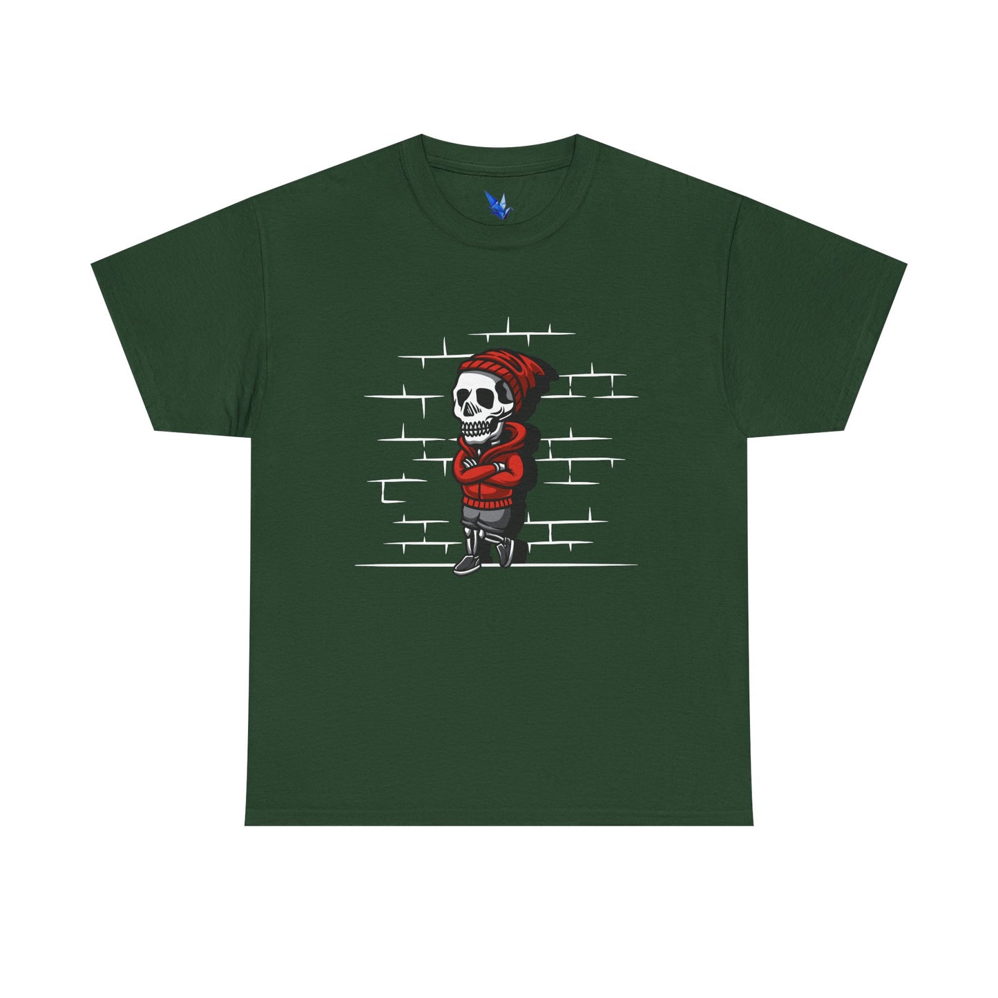 Skeleton Against the Wall T-Shirt Printify