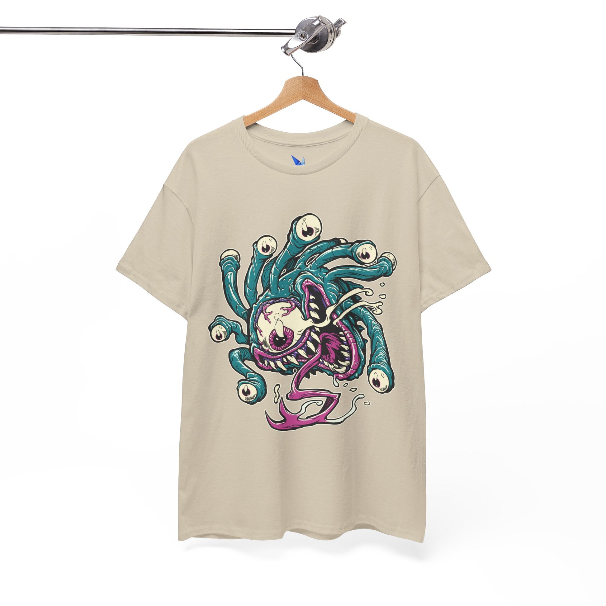 Eye Monster Graphic Tee — Retro Horror Tentacle Skull Shirt Printify