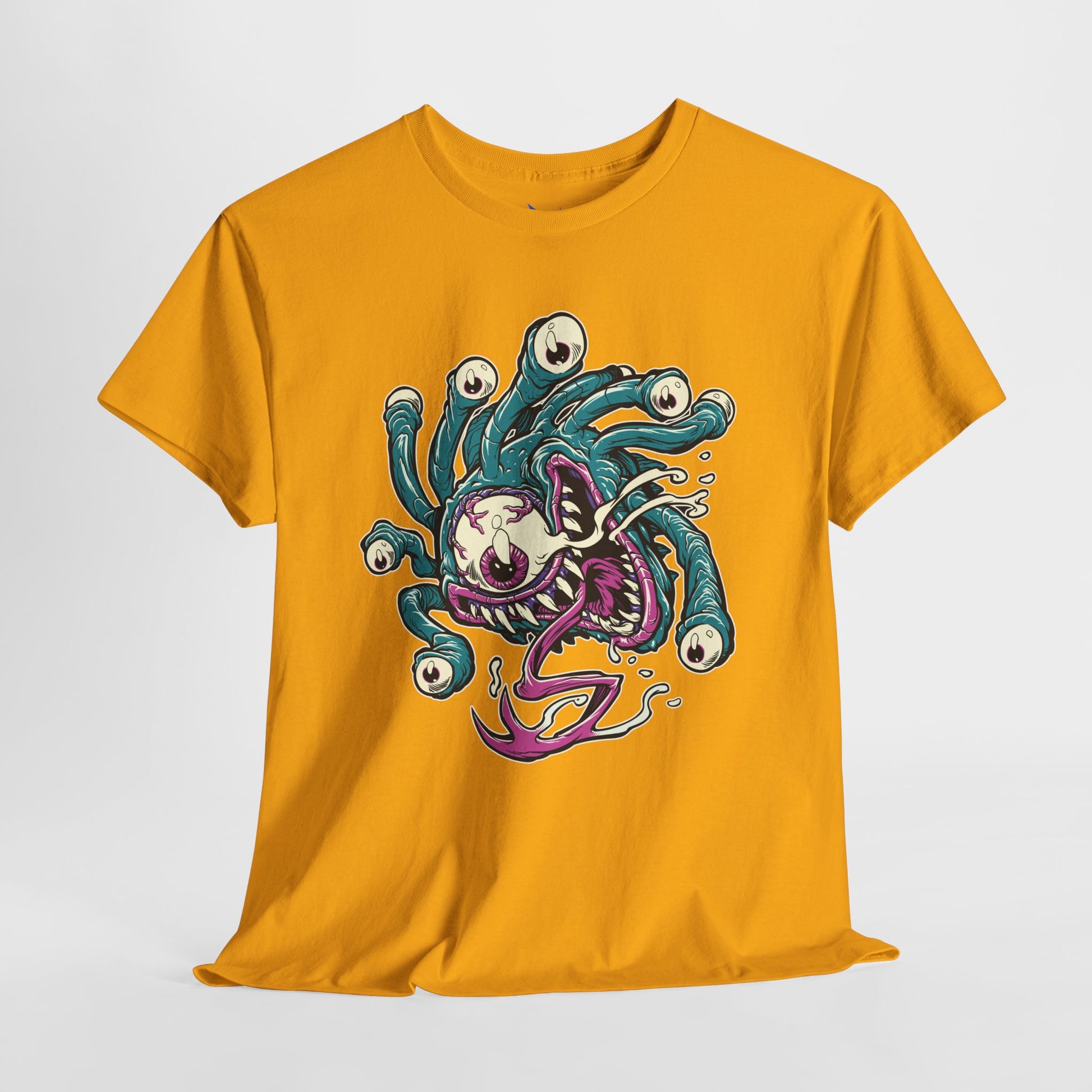 Eye Monster Graphic Tee — Retro Horror Tentacle Skull Shirt Printify