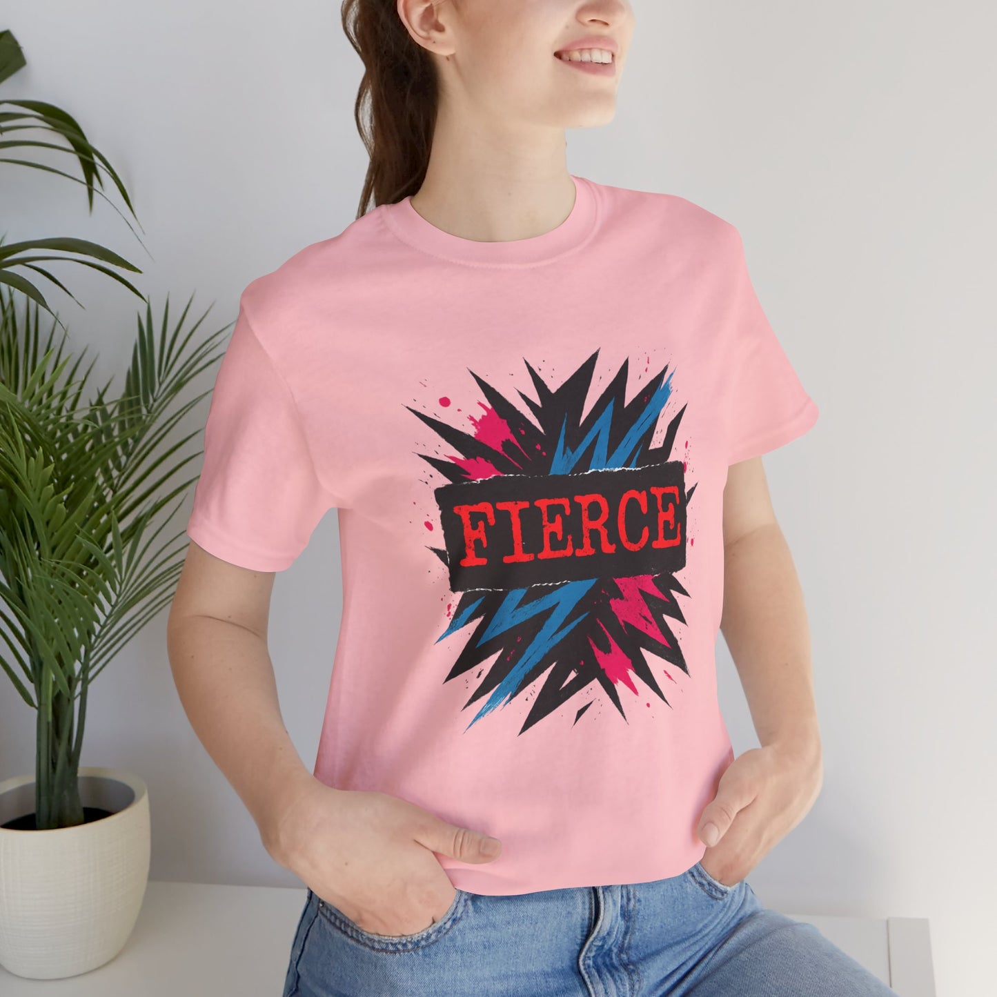 Fierce Graphic Tee — Bold Lightning Burst Design T-Shirt Printify