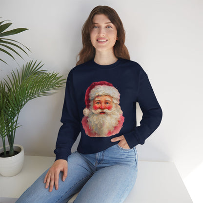 Santa Claus Vintage Portrait Crewneck Sweatshirt Printify