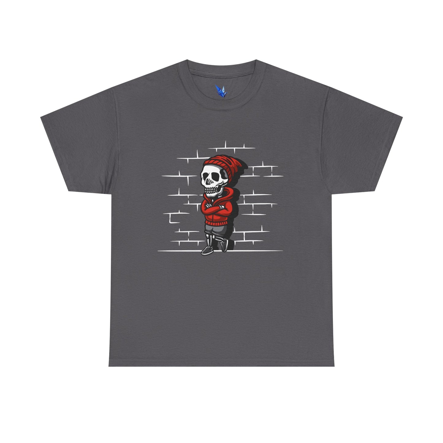 Skeleton Against the Wall T-Shirt Printify