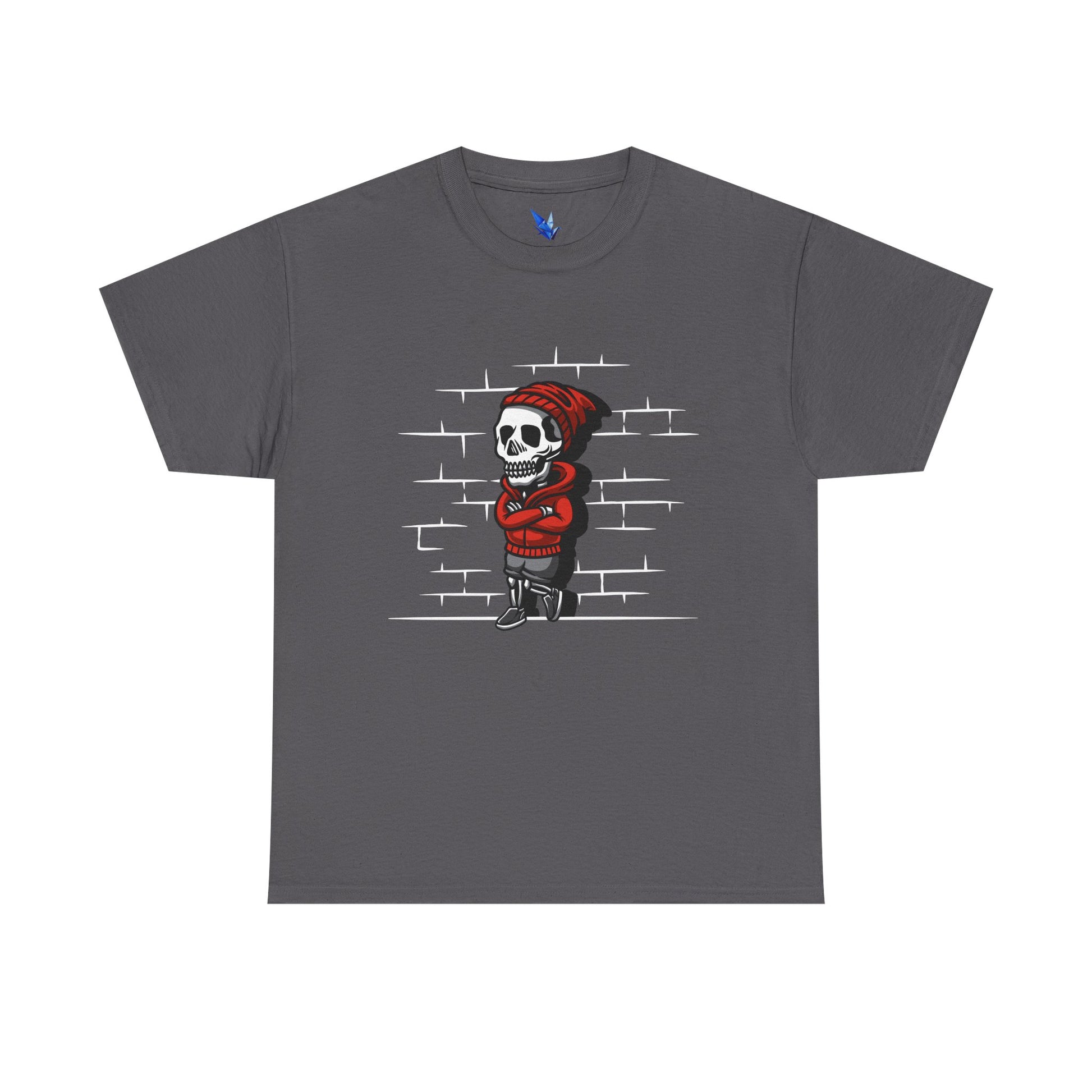 Skeleton Against the Wall T-Shirt Printify