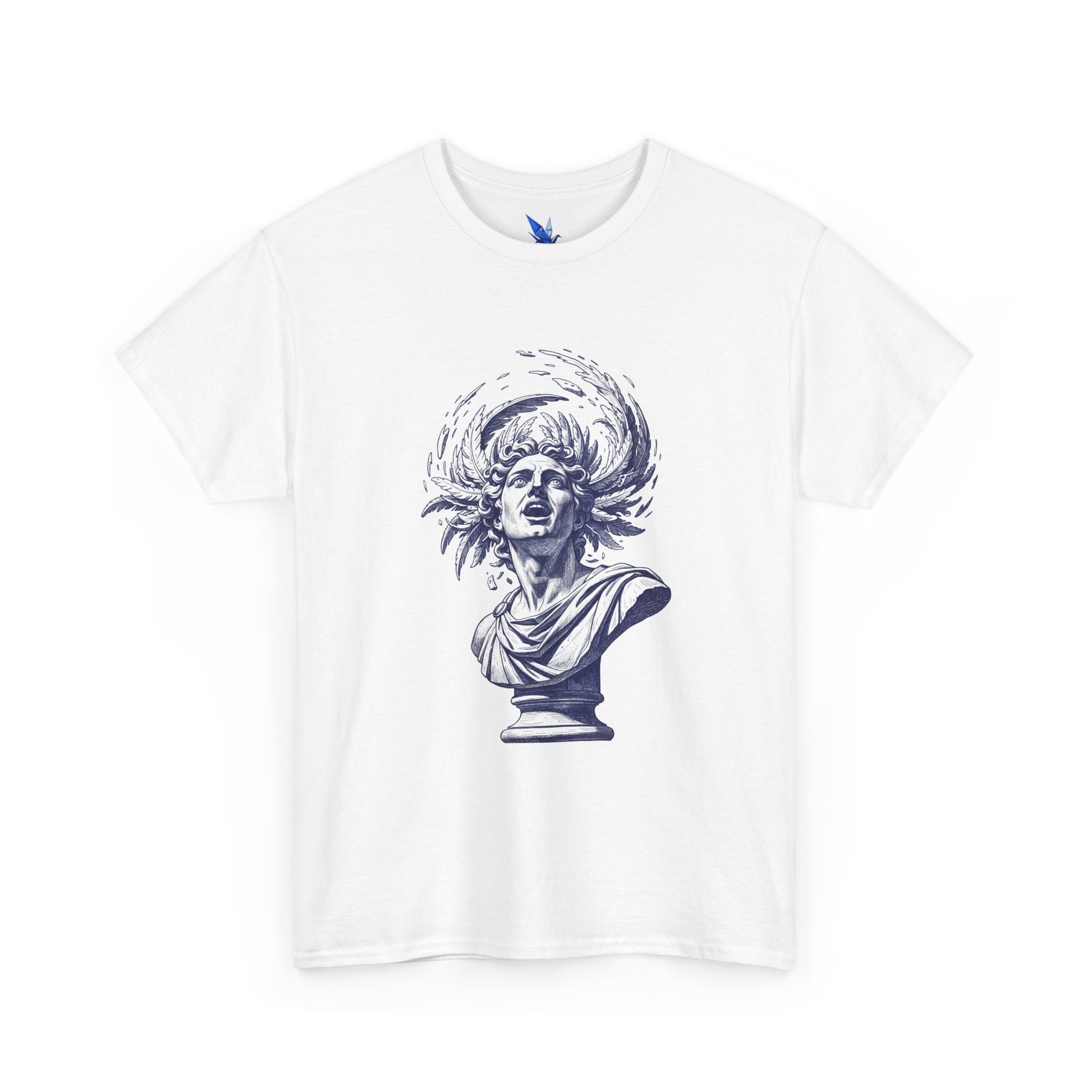 Classical Storm Bust Tee — Artistic Antique Statue Graphic T-Shirt Printify
