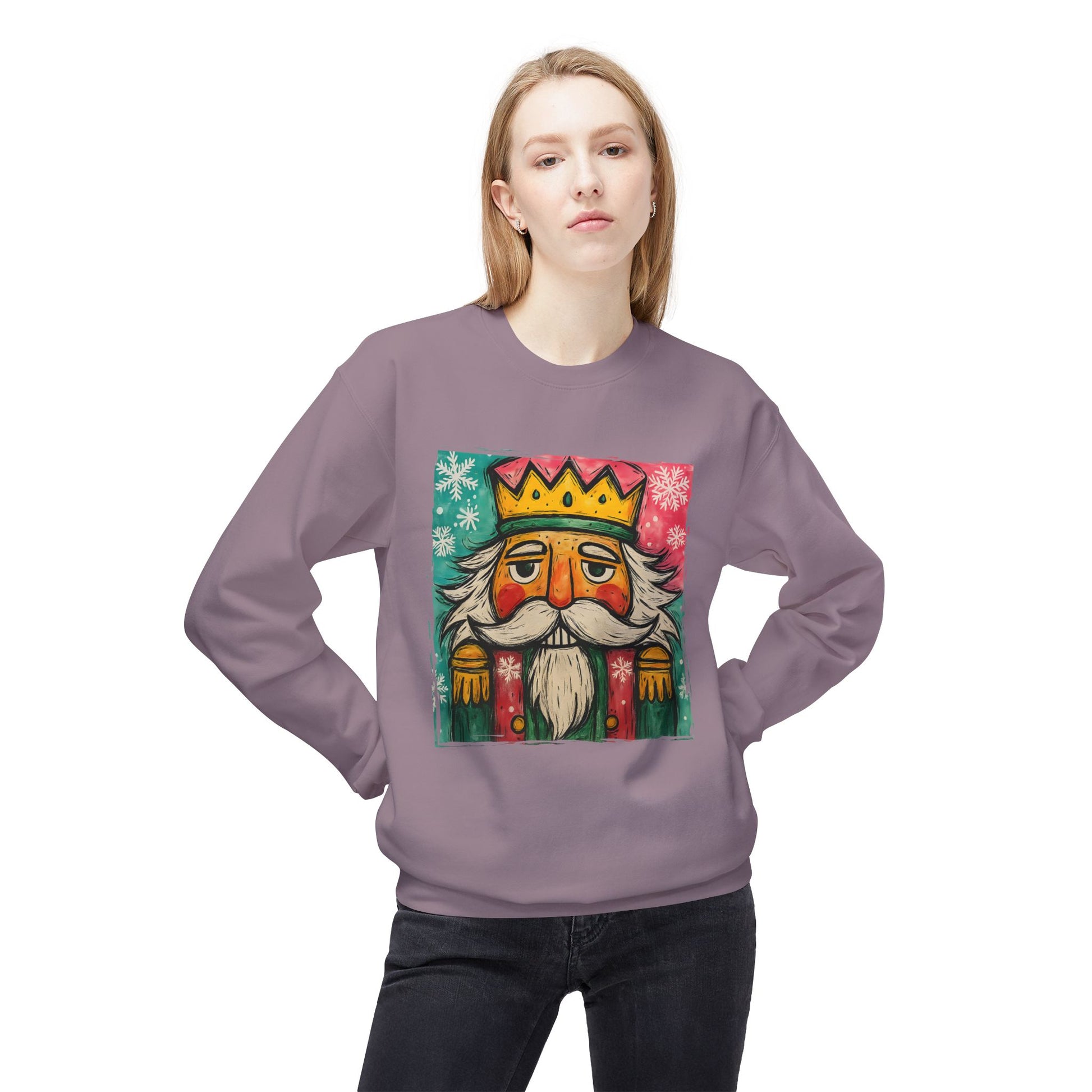 Nutcracker King Sweatshirt — Vintage Holiday Crewneck Printify