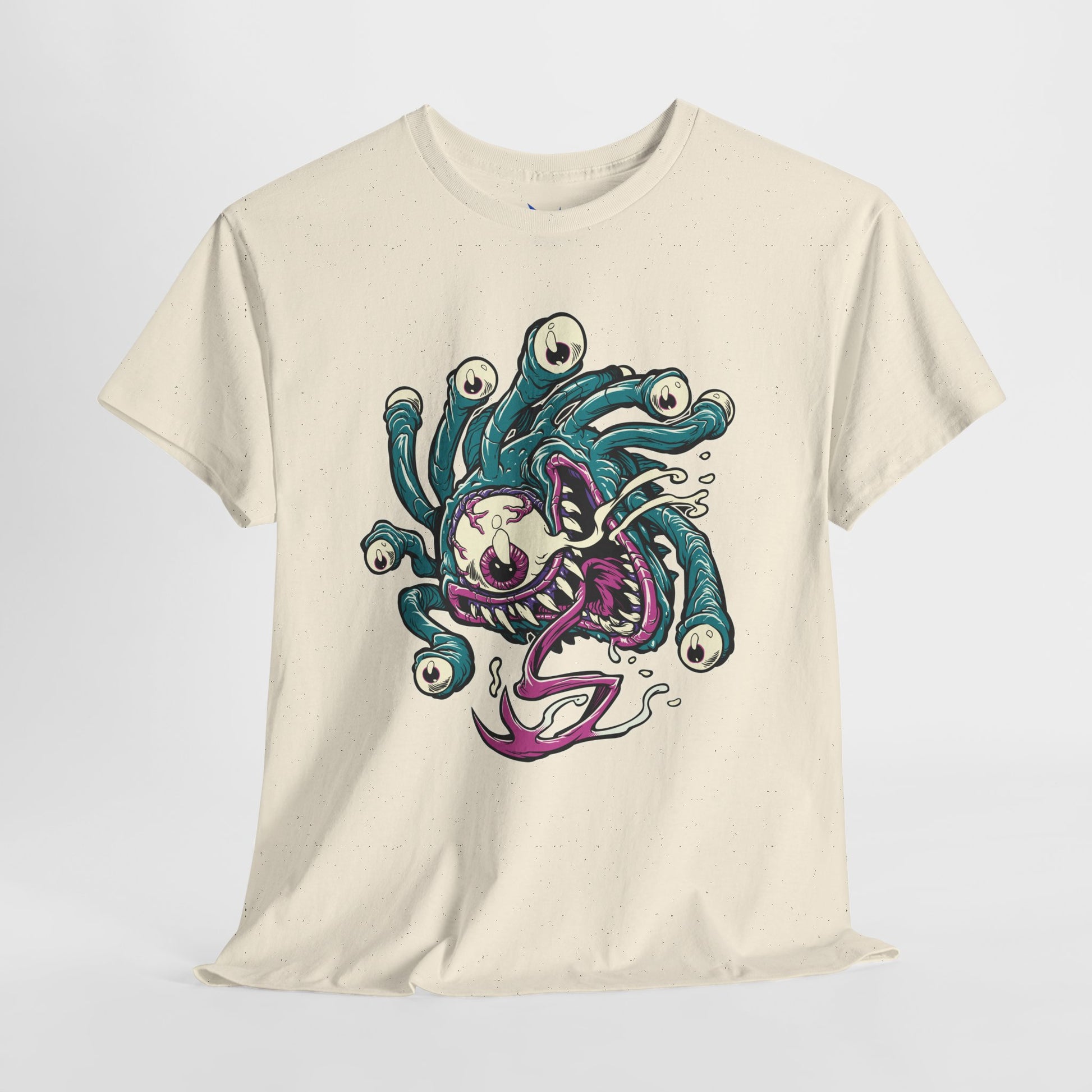 Eye Monster Graphic Tee — Retro Horror Tentacle Skull Shirt Printify