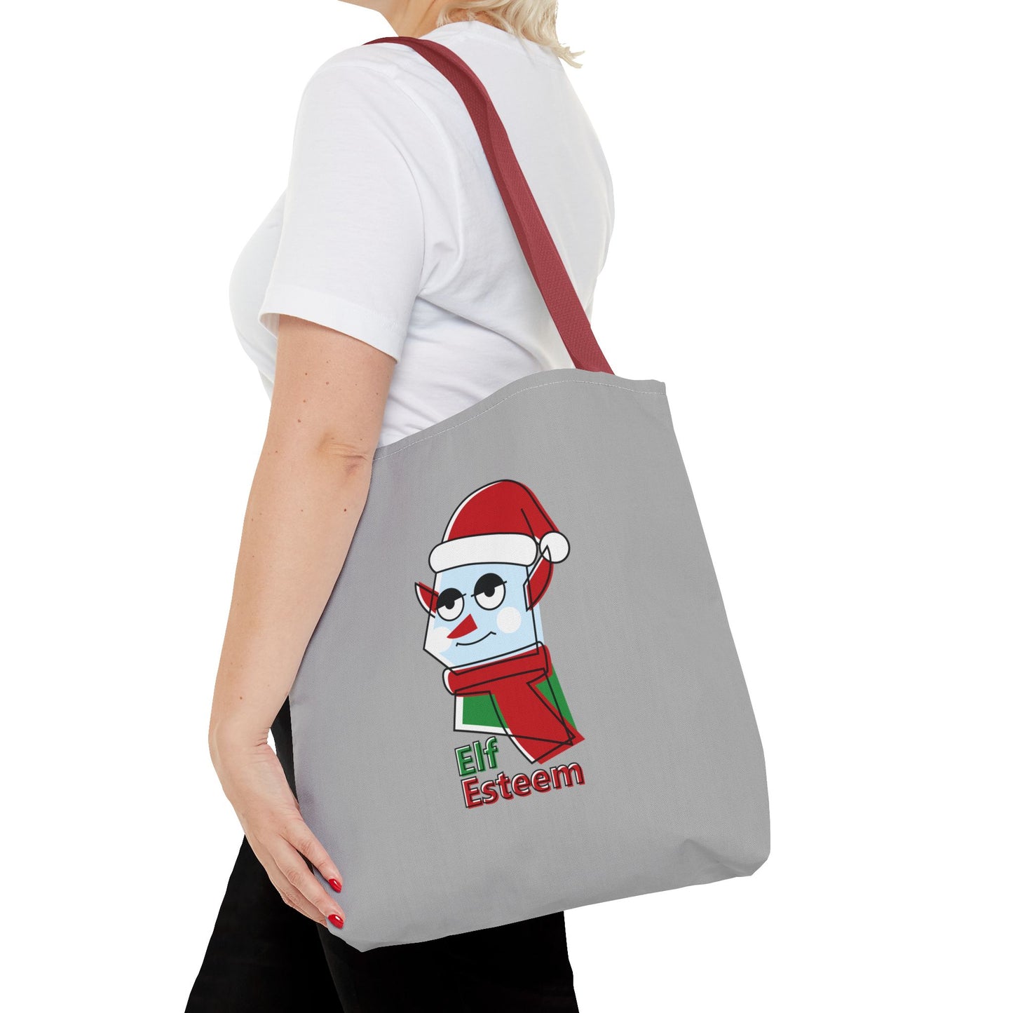 Elf Esteem Christmas Tote Bag – Cute Santa Elf Holiday Tote Printify