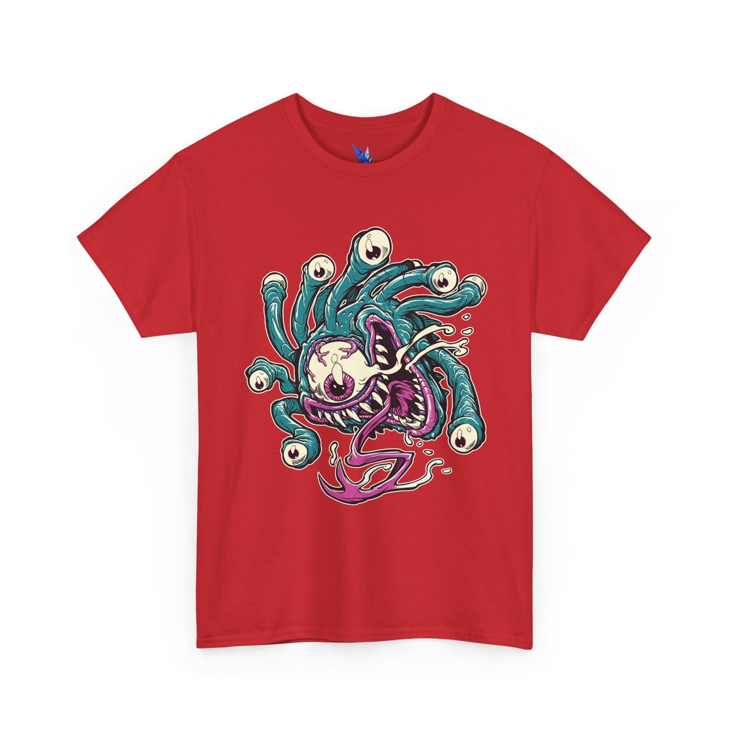 Eye Monster Graphic Tee — Retro Horror Tentacle Skull Shirt Printify