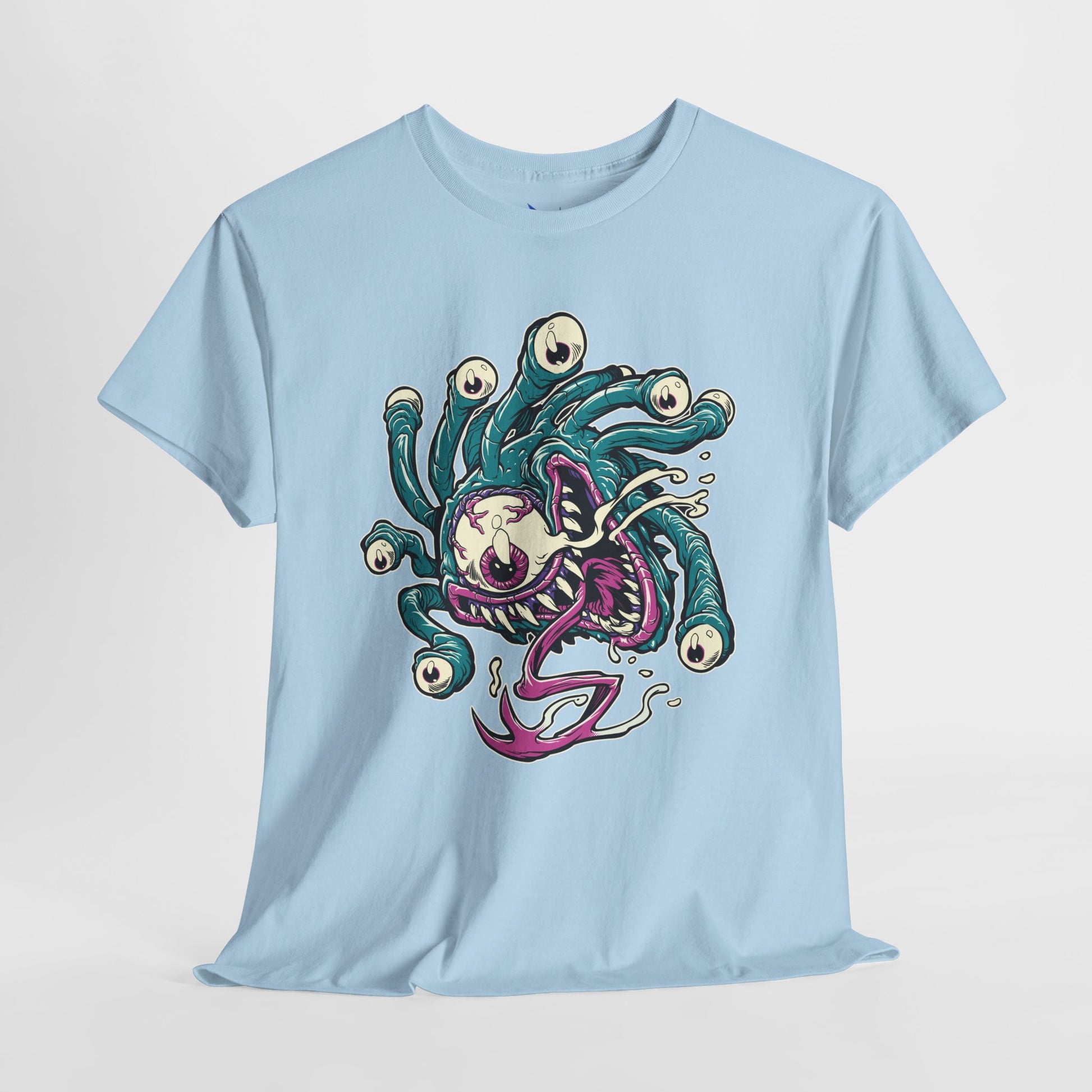 Eye Monster Graphic Tee — Retro Horror Tentacle Skull Shirt Printify