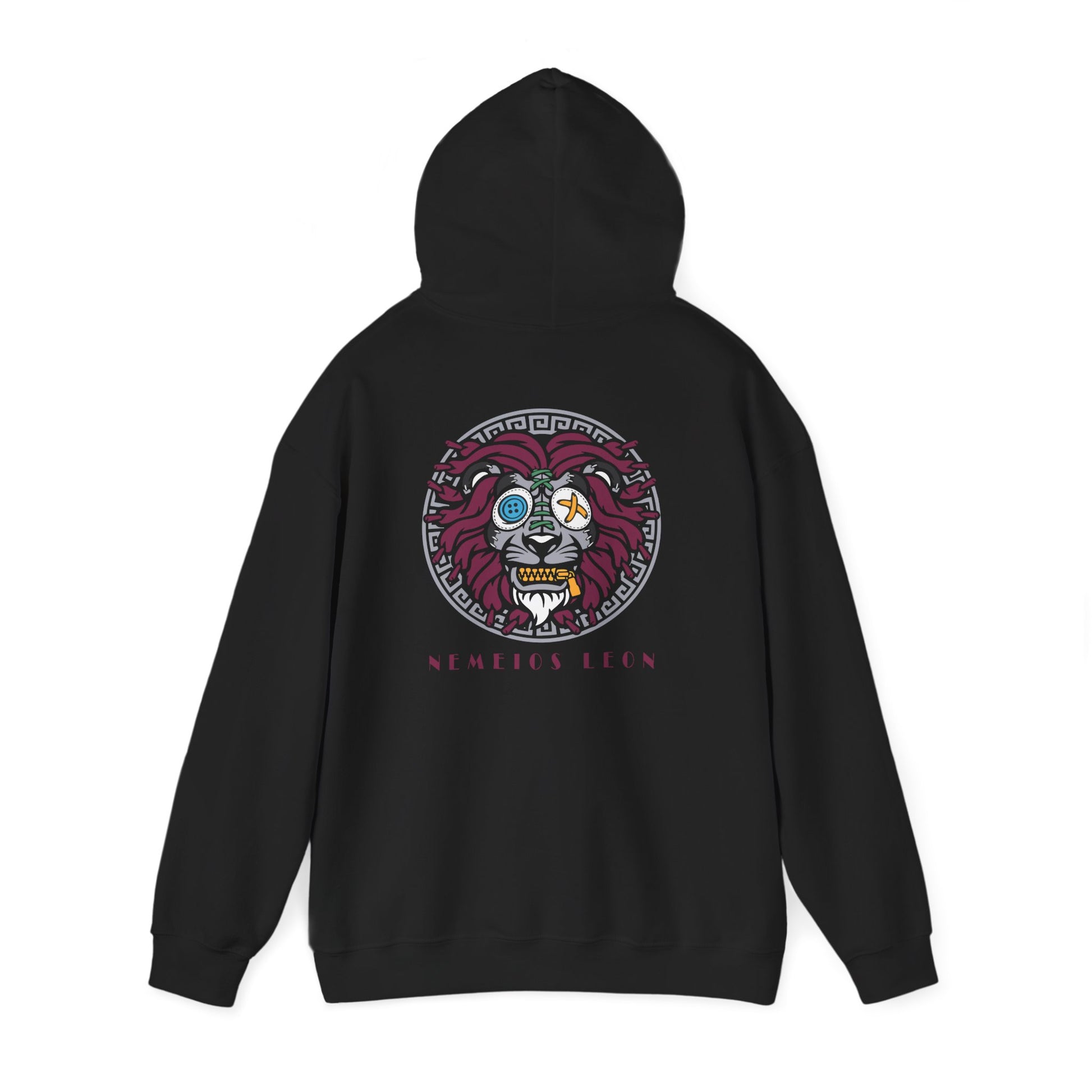 Lion Tech Skull Hoodie — Nemeios Leon Graphic Pullover Printify