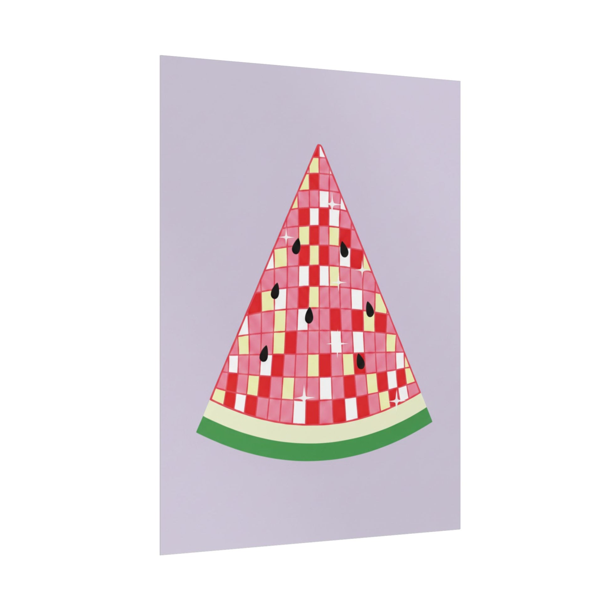 Watermelon Patchwork Wall Art Poster — Rolled Print Poster Printify