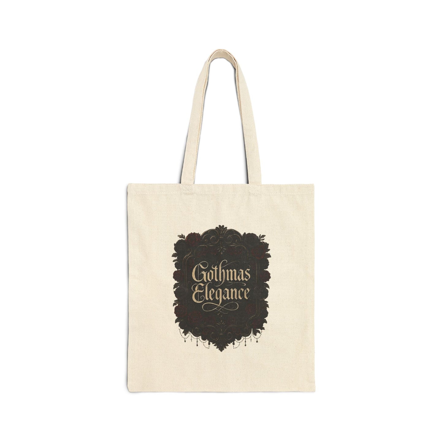Gothmas Elegance Tote Bag — Gothic Holiday Canvas Shopper Printify