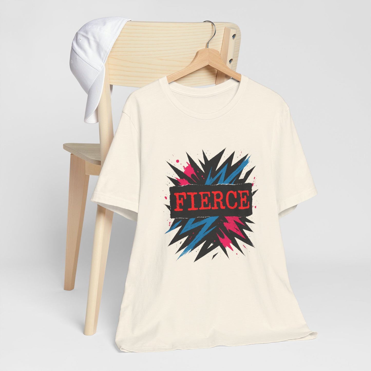 Fierce Graphic Tee — Bold Lightning Burst Design T-Shirt Printify