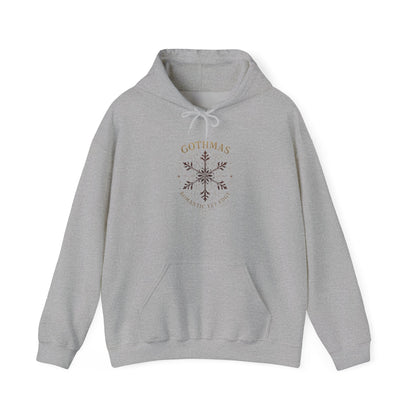 Gothmas Snowflake Hoodie — Minimal Winter Holiday Hoodie Printify