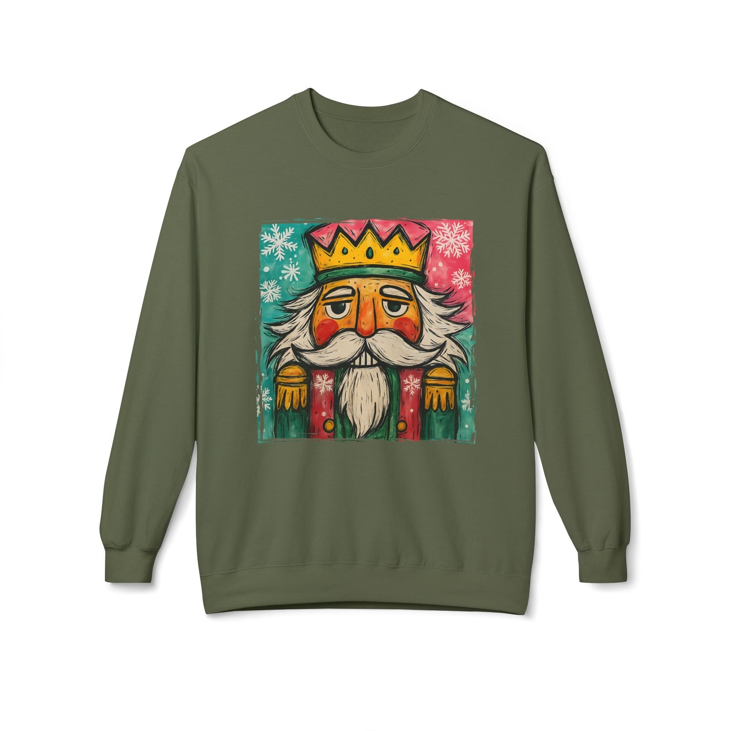 Nutcracker King Sweatshirt — Vintage Holiday Crewneck Printify