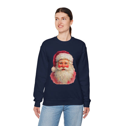 Santa Claus Vintage Portrait Crewneck Sweatshirt Printify