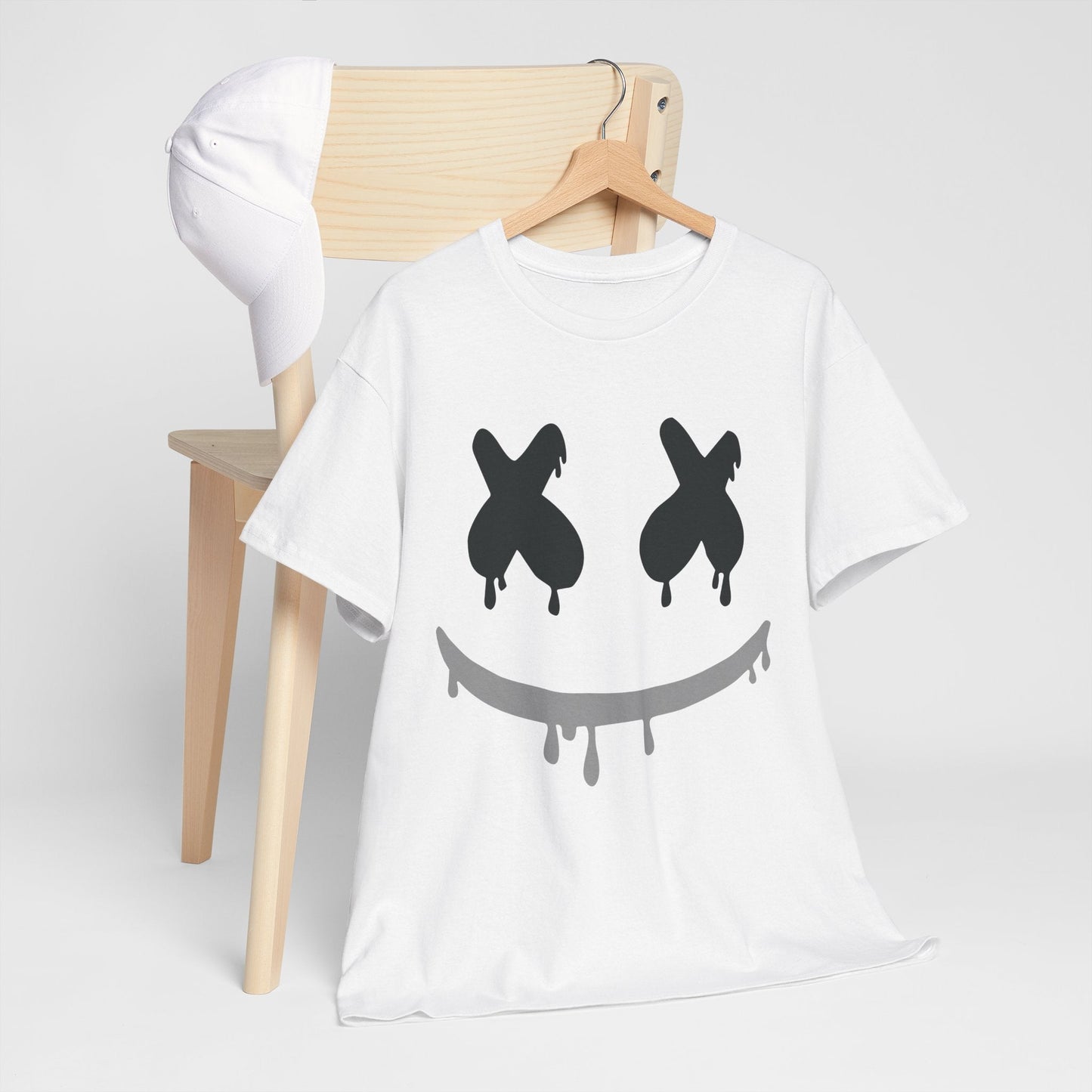 Drip Smile Tee — Grunge X-Eyes Graphic T-Shirt Printify