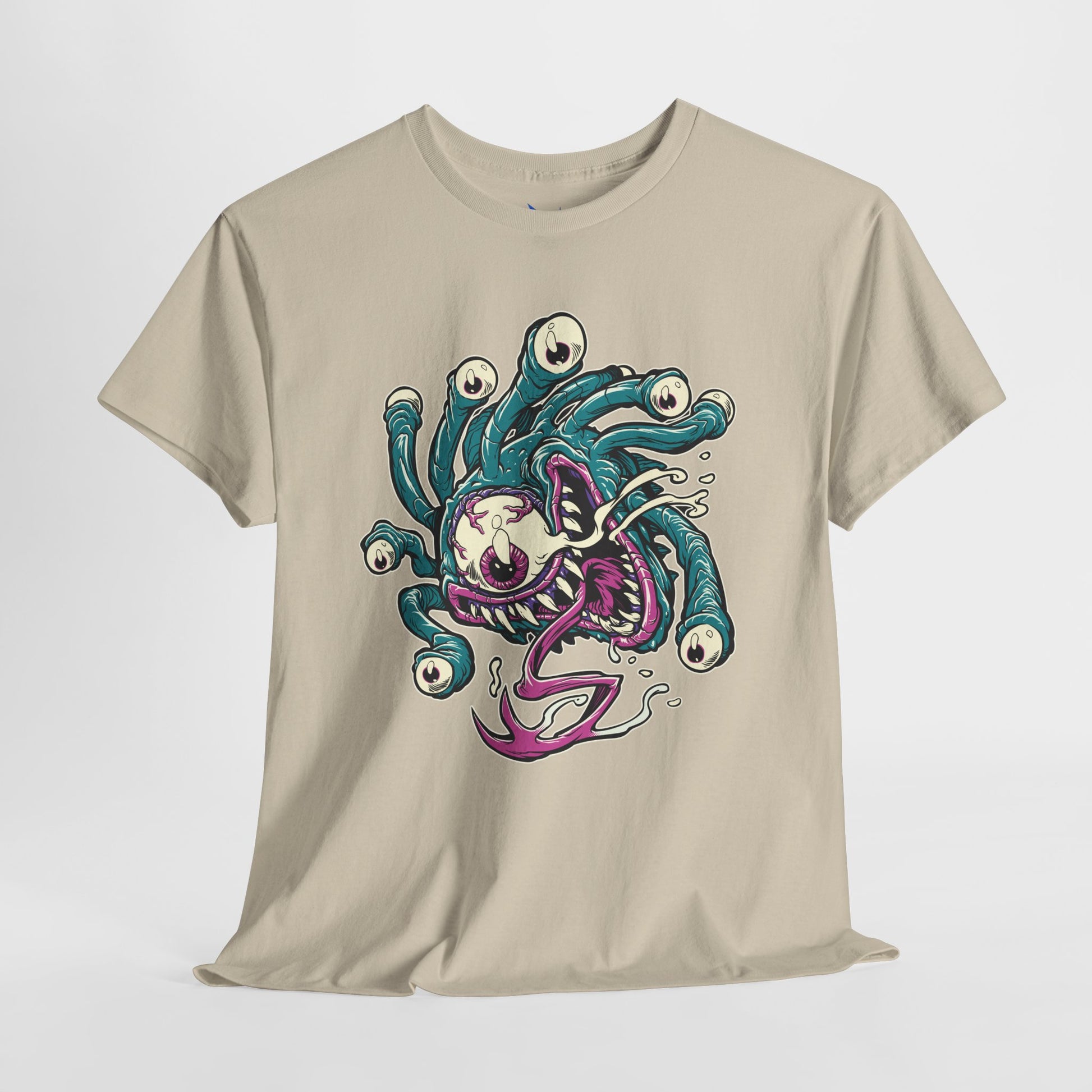 Eye Monster Graphic Tee — Retro Horror Tentacle Skull Shirt Printify