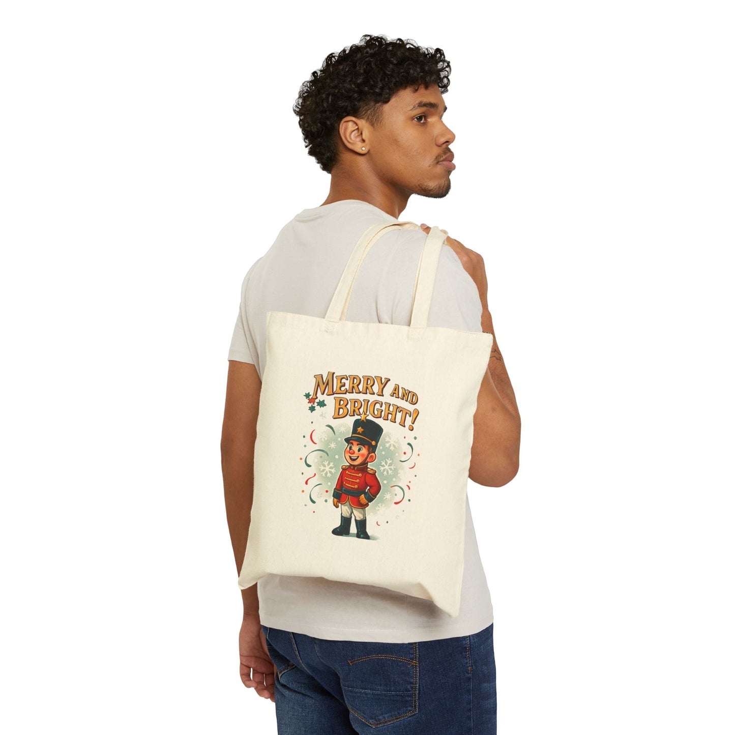 Merry and Bright Nutcracker Tote Bag Printify