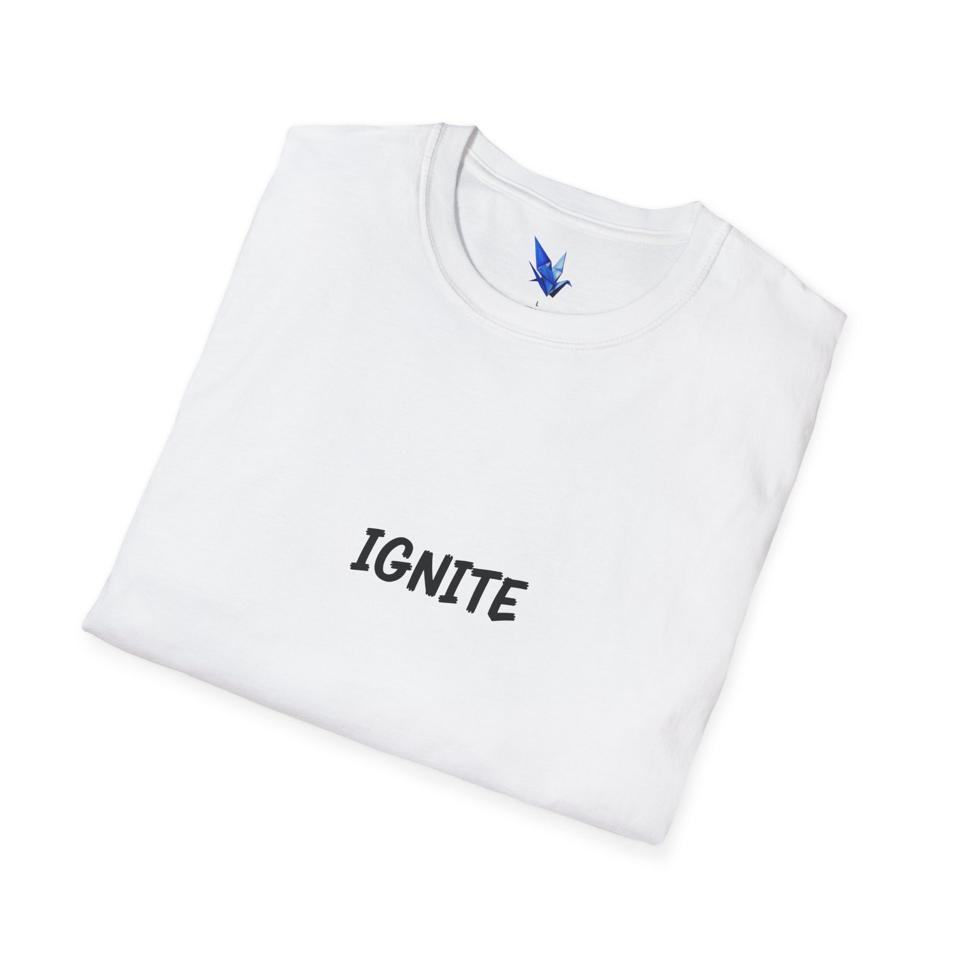 Ignite Skull T-Shirt — 'Ignite' Text & Flaming Skull 'LIT' Graphic Printify