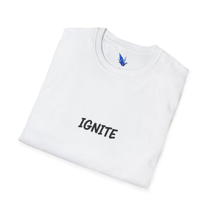 Ignite Skull T-Shirt — 'Ignite' Text & Flaming Skull 'LIT' Graphic Printify