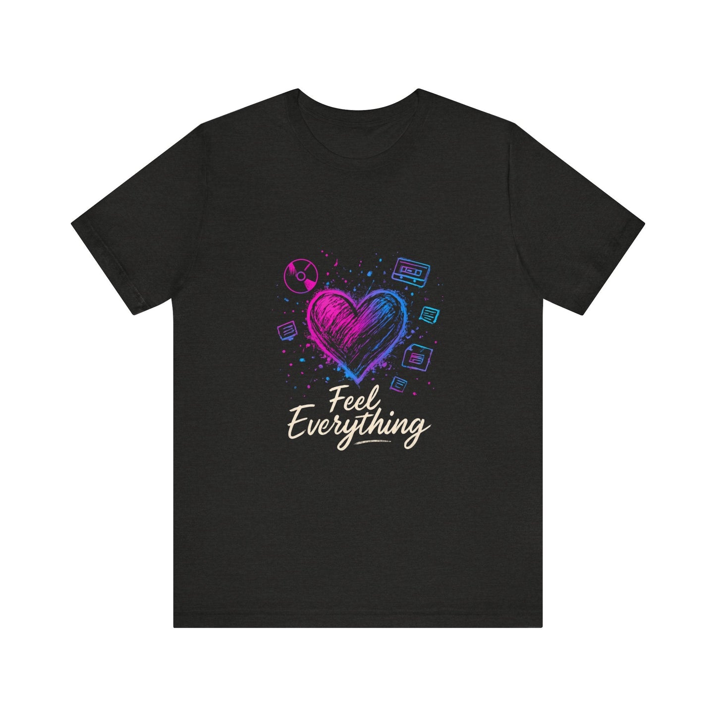Heart Sketch Tee – Pastel Watercolor Heart "Everything" Graphic T-Shirt Printify