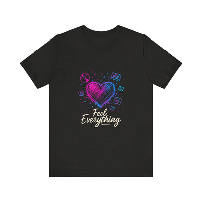 Heart Sketch Tee – Pastel Watercolor Heart "Everything" Graphic T-Shirt Printify