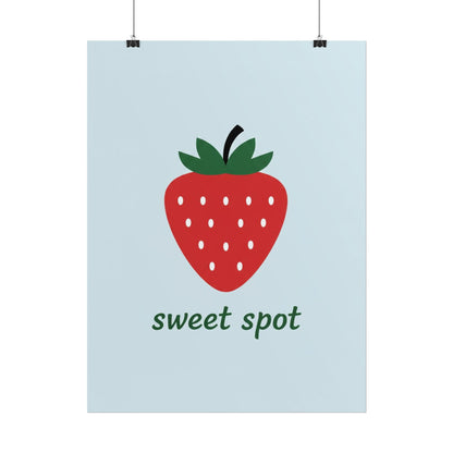 Strawberry "Sweet Spot" Rolled Poster – Cute Kitchen Wall Art Printify