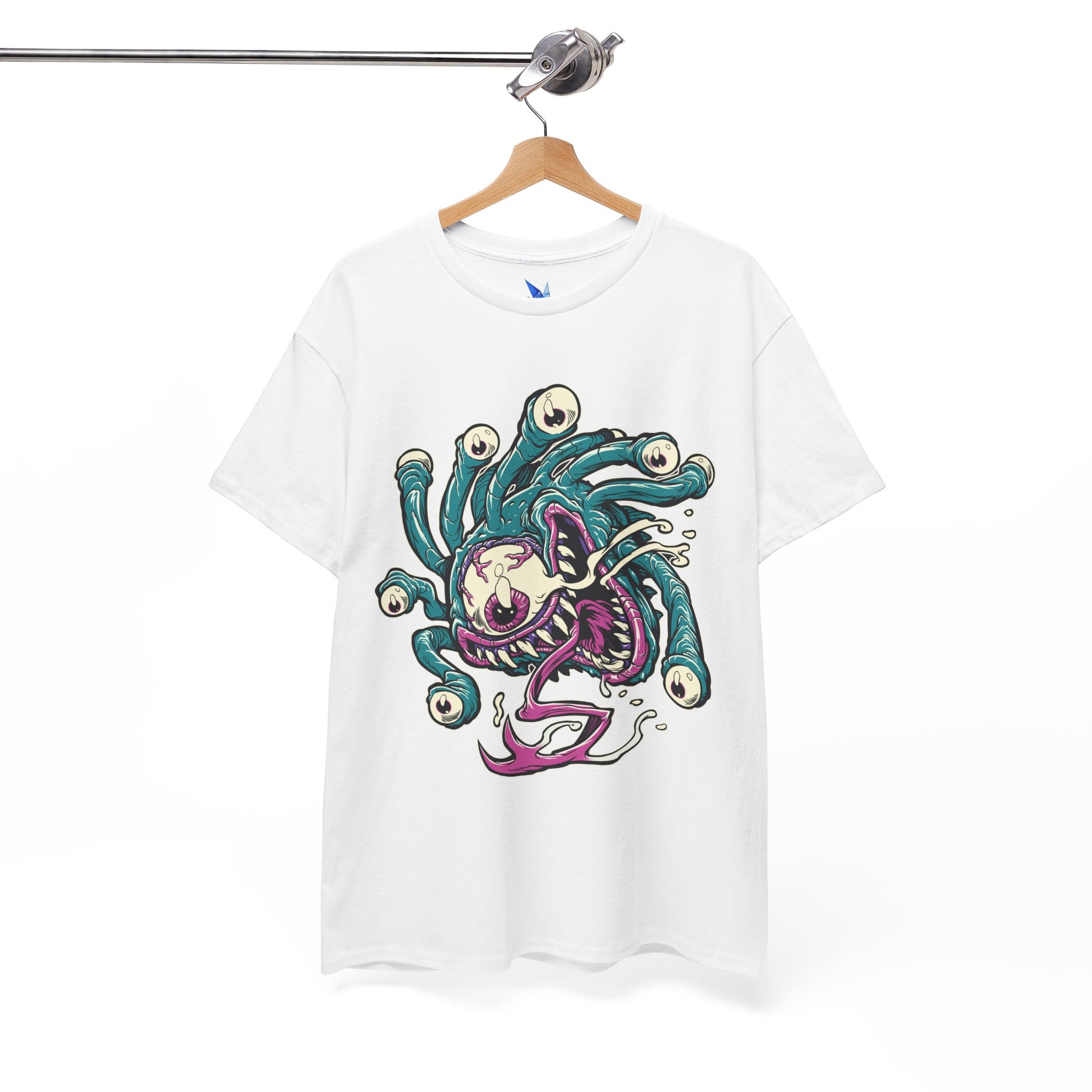Eye Monster Graphic Tee — Retro Horror Tentacle Skull Shirt Printify