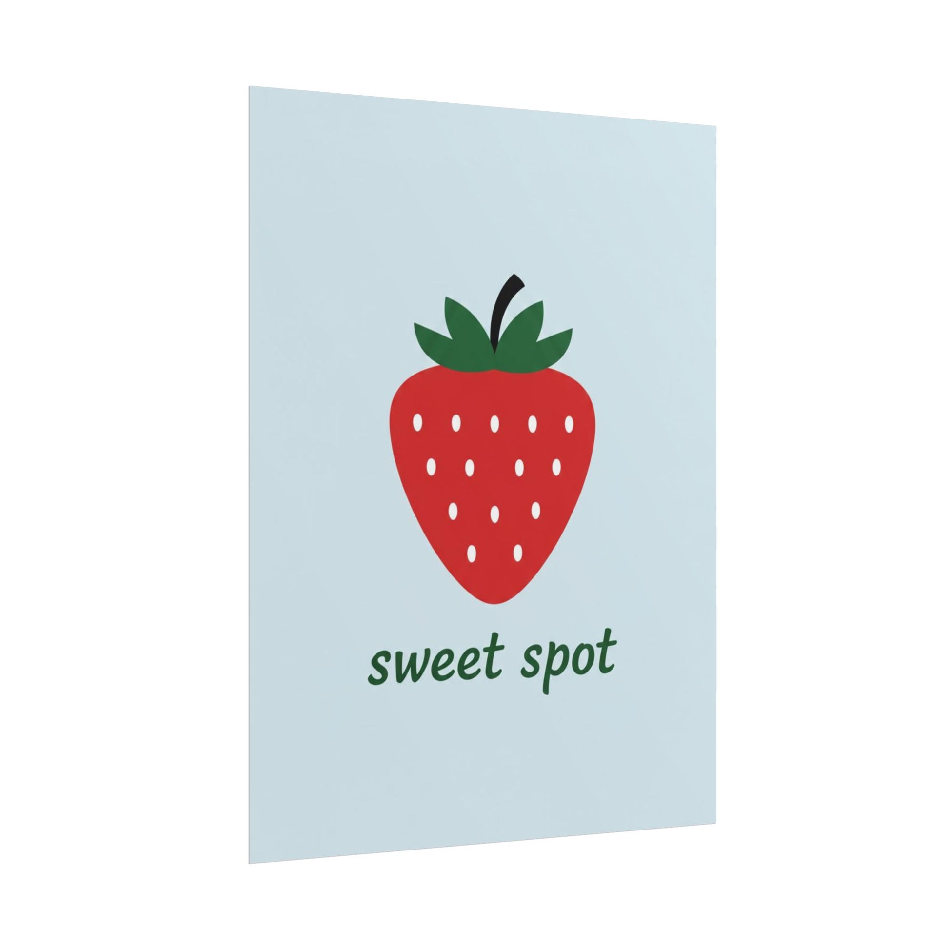 Strawberry "Sweet Spot" Rolled Poster – Cute Kitchen Wall Art Printify