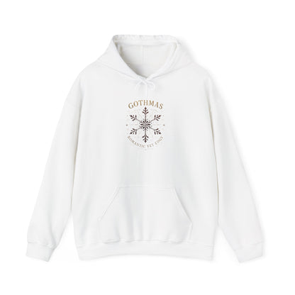 Gothmas Snowflake Hoodie — Minimal Winter Holiday Hoodie Printify