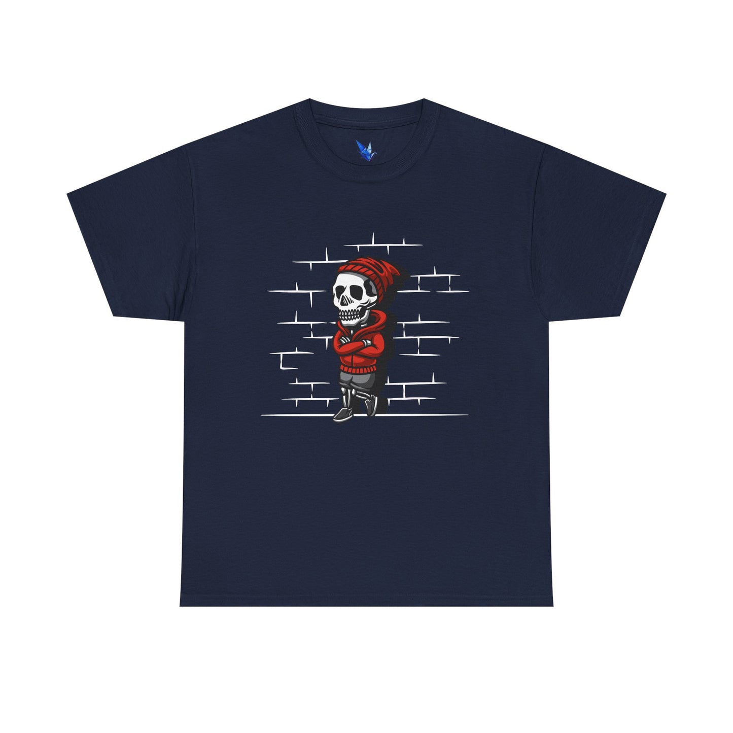 Skeleton Against the Wall T-Shirt Printify