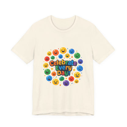 Celebrate Every Day! Emoji Smile T-shirt Printify