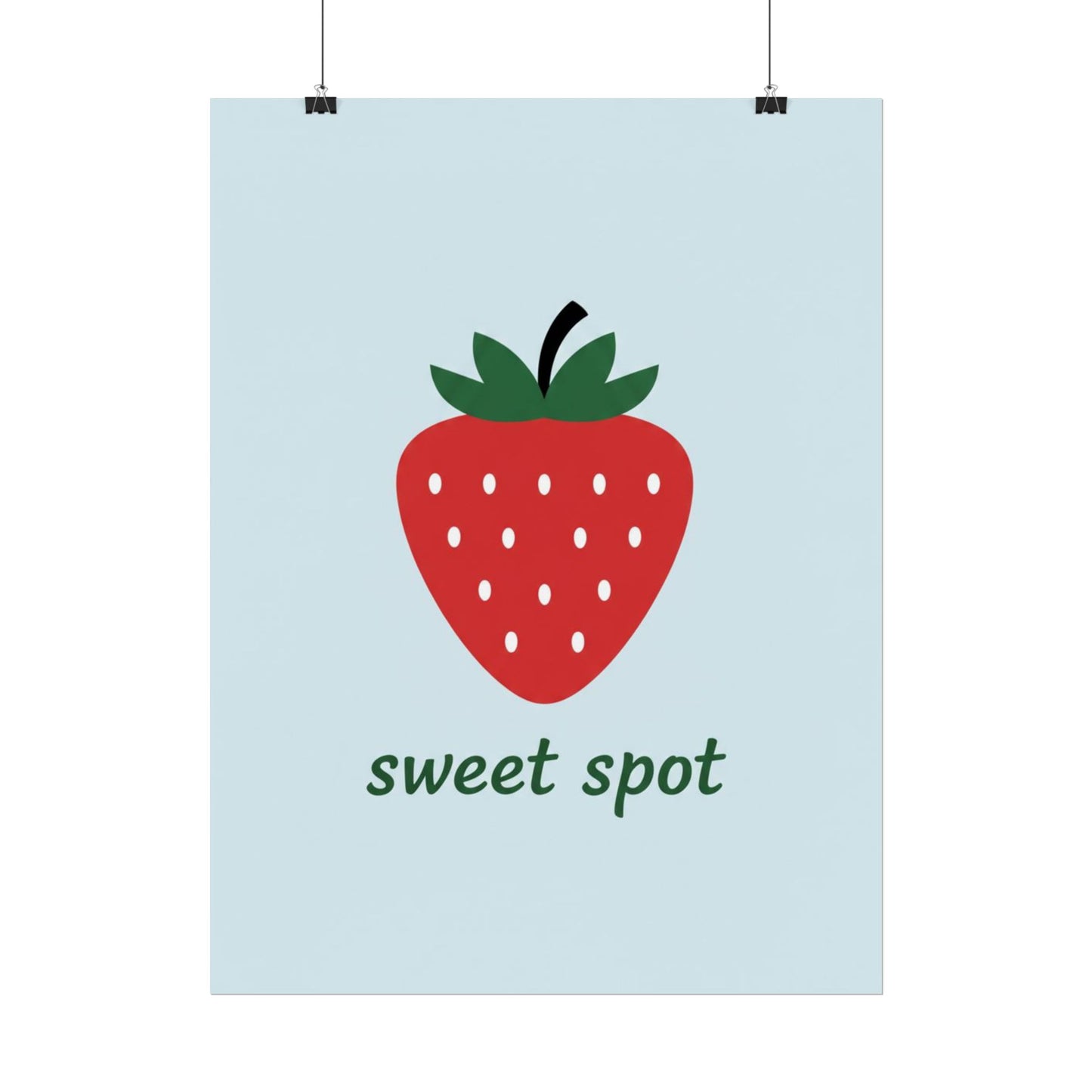 Strawberry "Sweet Spot" Rolled Poster – Cute Kitchen Wall Art Printify