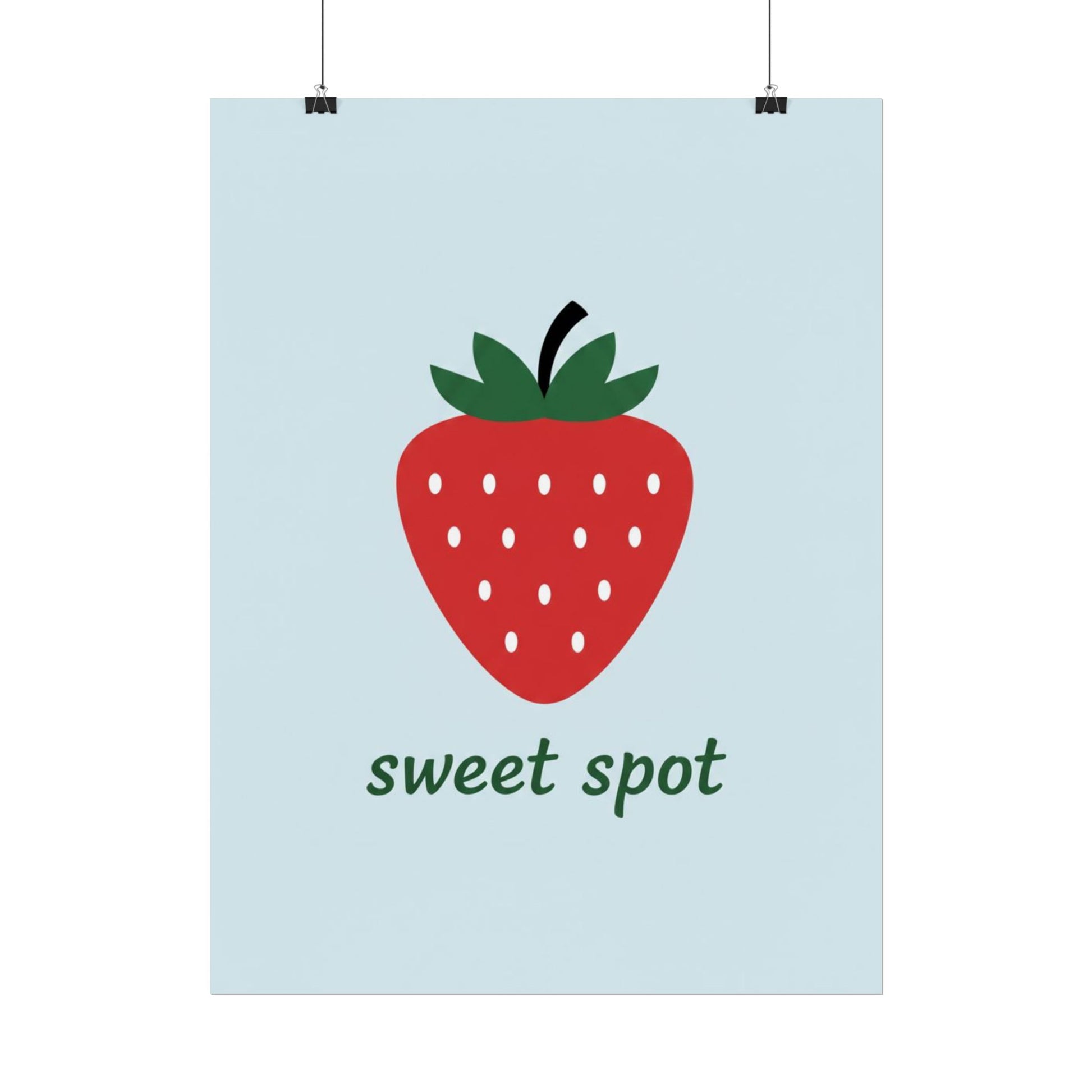 Strawberry "Sweet Spot" Rolled Poster – Cute Kitchen Wall Art Printify