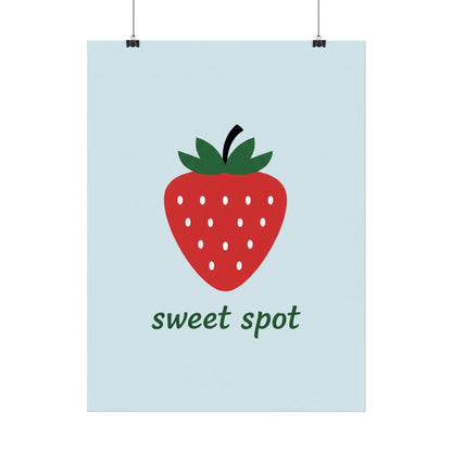 Strawberry "Sweet Spot" Rolled Poster – Cute Kitchen Wall Art Printify