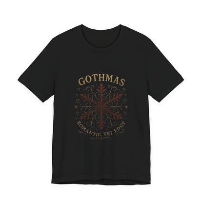 Gothmas Snowflake Tee — 'GOTHMAS Romantic Yet Edgy' Gothic Holiday T-Shirt Printify