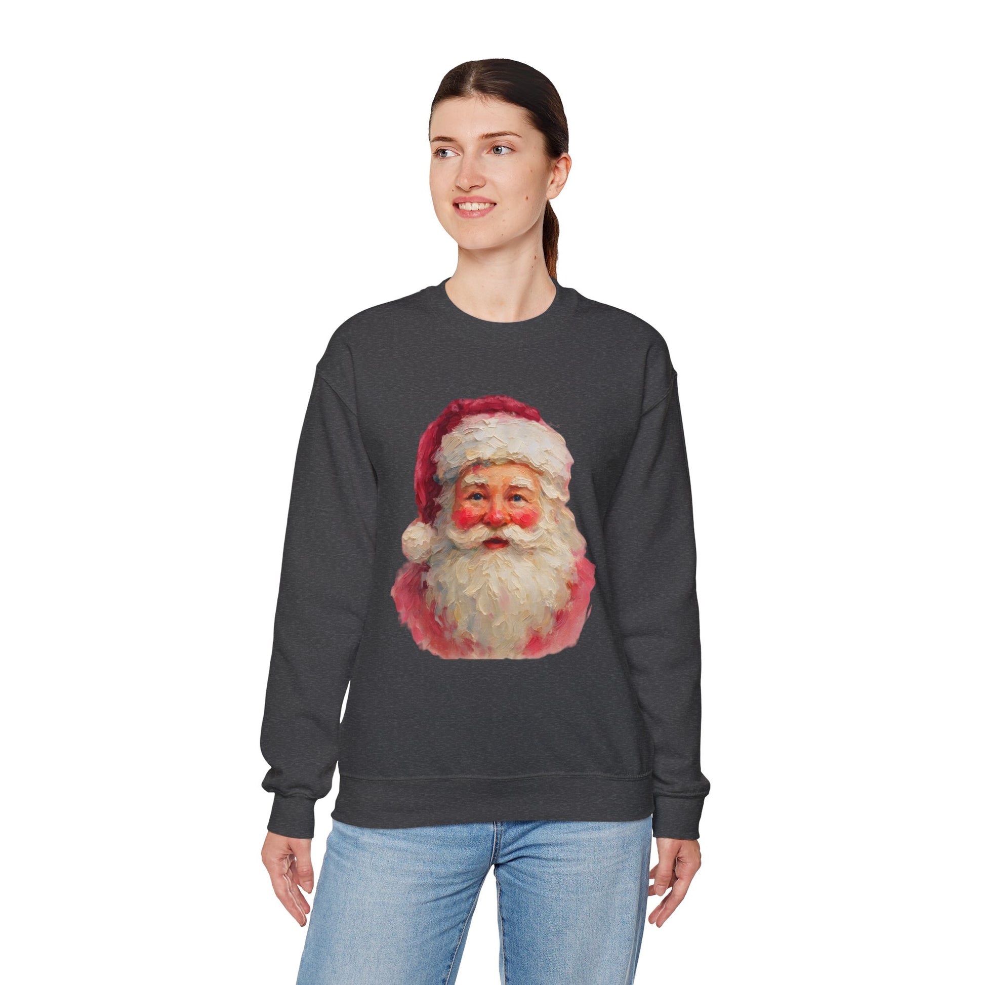 Santa Claus Vintage Portrait Crewneck Sweatshirt Printify