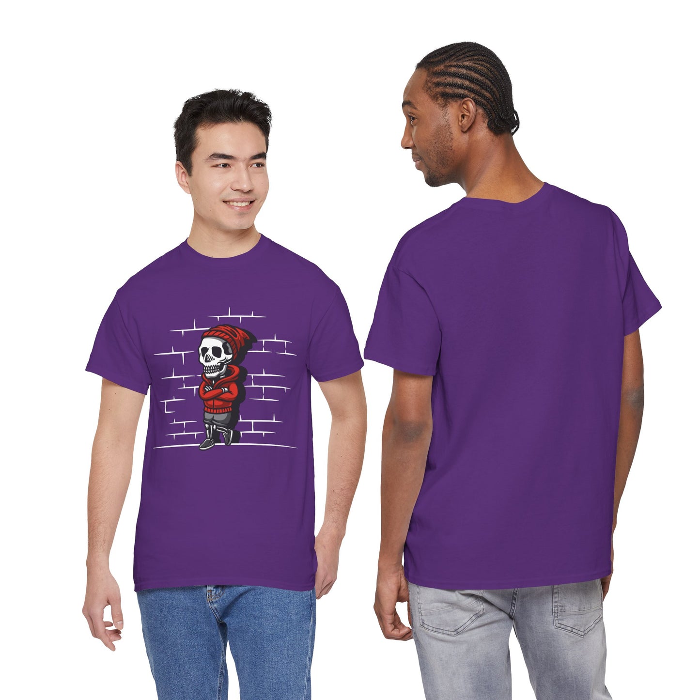 Skeleton Against the Wall T-Shirt Printify
