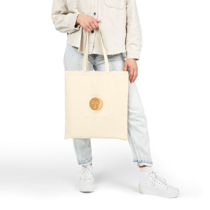 Minimal Abstract Face Cotton Tote Bag – Neutral Everyday Shopper Bag Printify