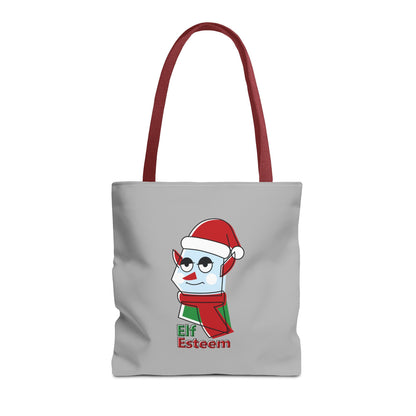 Elf Esteem Christmas Tote Bag – Cute Santa Elf Holiday Tote Printify