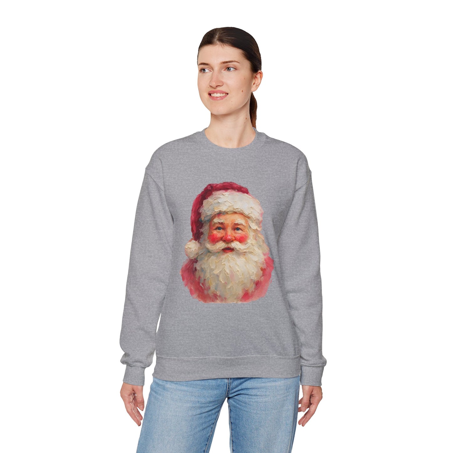 Santa Claus Vintage Portrait Crewneck Sweatshirt Printify